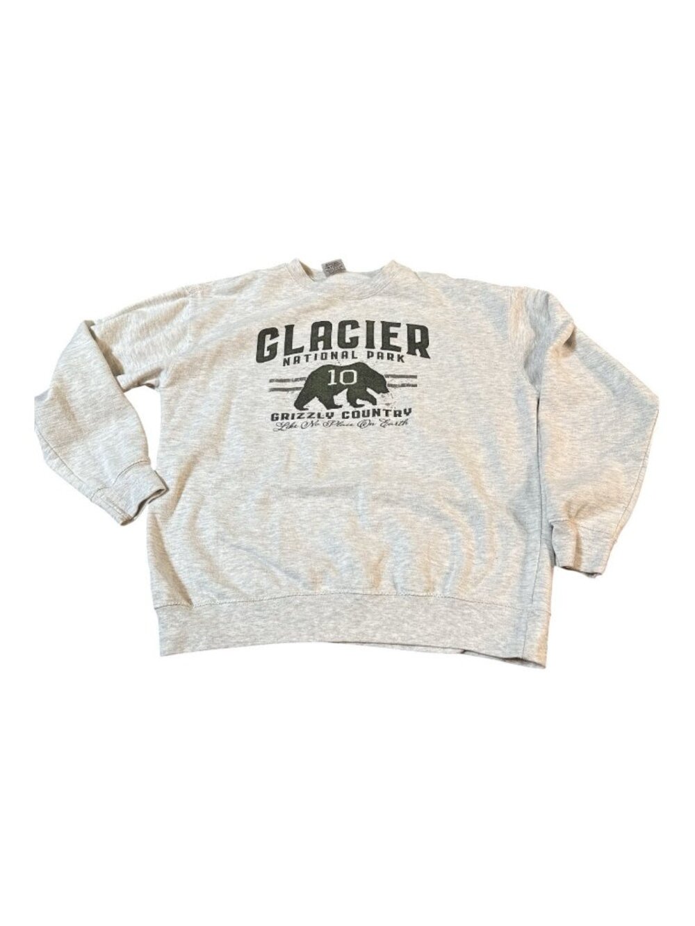 Glacier National Park Crewneck Sweatshirt Grizzly Country Size Large Bear